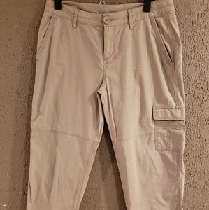 Womens Tan DKNY cargo capris pants